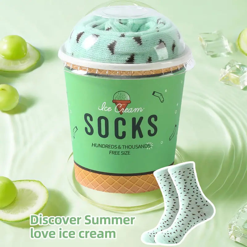 Mint chocolate Ice Cream Socks