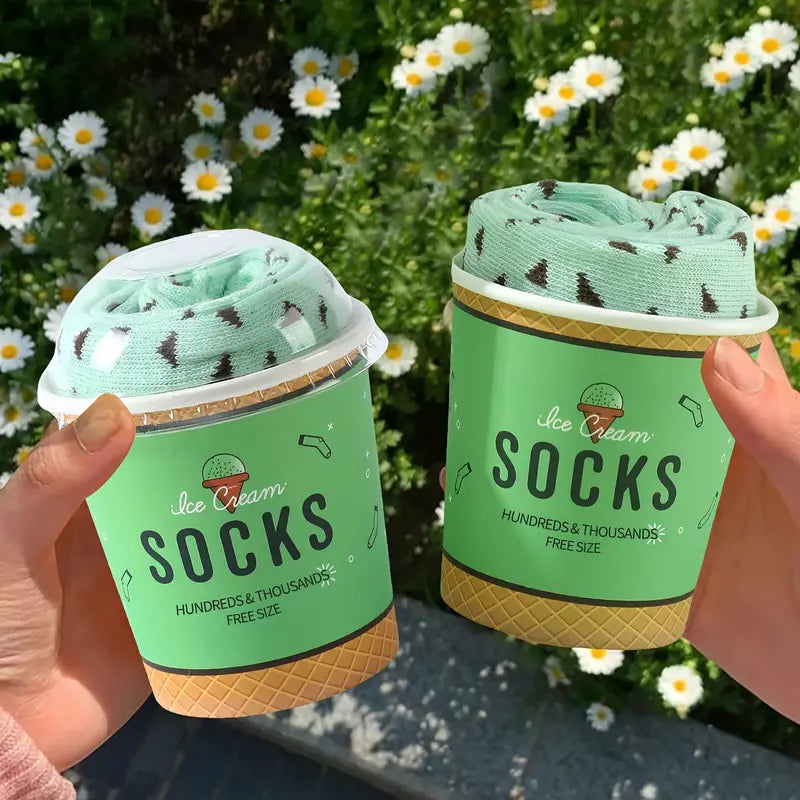 Mint chocolate Ice Cream Socks